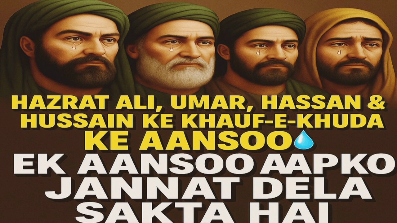 Hazrat Ali, Umar r.a ka Khauf-e-Khuda | Hassan Hussain a.s ke Aansu 💧| Islamic Reminder