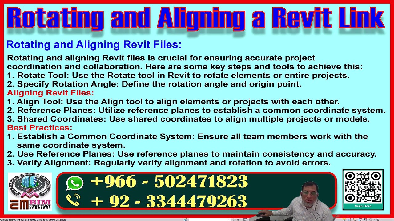 Rotating and Aligning the Revit Link File-6 -(Linking and Import)