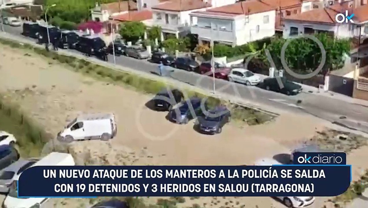 Un nuevo ataque de los manteros a la Policía se salda con 19 detenidos y 3 heridos en Salou (Tarragona)