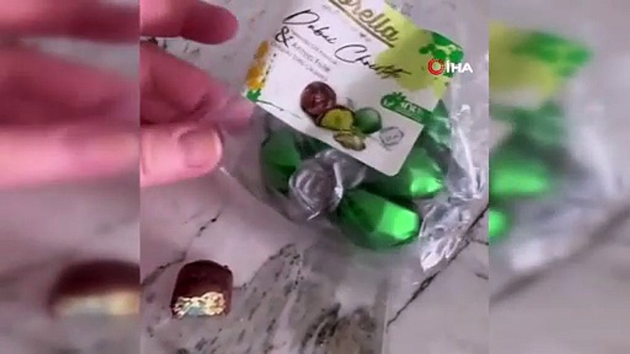 Marketten satın alınan Dubai çikolatasının içinden çıkanlar mide bulandırdı!