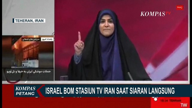 Mencekam! Ini Rekaman Detik-Detik Stasiun TV Iran Dibom Israel Saat Siaran Langsung
