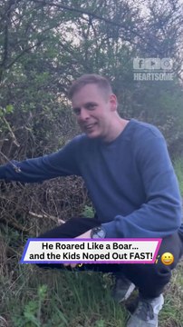 Dad Pretends to Be a Wild Boar—Kids’ Reaction Is Priceless!
