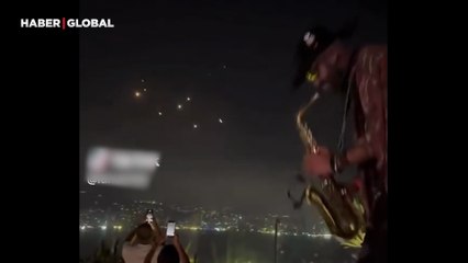 Gece kulübünde eğlence sırasında İran füzelerini kayıt altına aldılar
