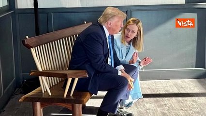 G7 Canada, il bilaterale Meloni-Trump su una panchina