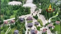 Borca di Cadore, il video della ricognizione in elicottero della frana (17.06.25)