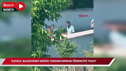 İlkokul bahçesinde müdür yardımcısından öğrenciye tokat