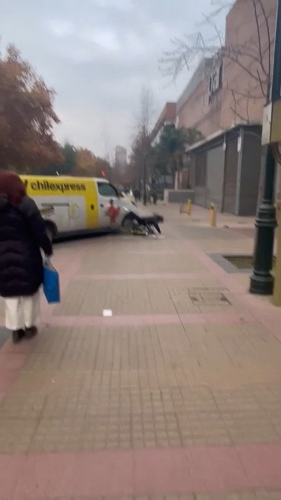 Van Collides With Scooter Rider While Taking Turn