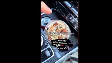Wanda Nara viaje en auto con música de L-Gante tras separarse