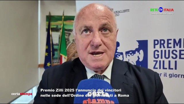 Premio Zilli 2025 l'annuncio dei vincitori nella sede dell'Ordine dei Giornalisti a Roma