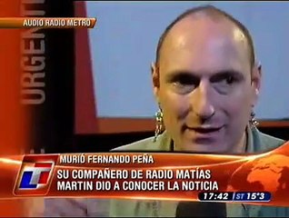 El momento en el que Matías Martin dio a conocer la noticia de la muerte de Fernando Peña