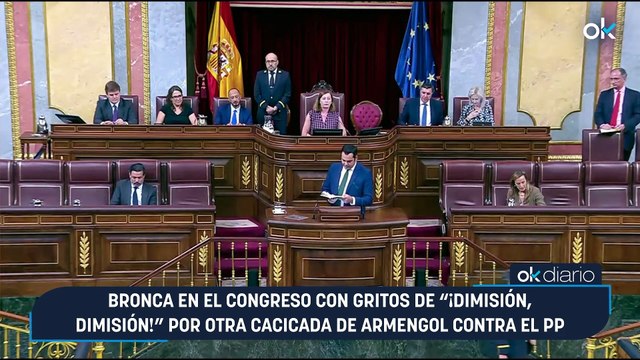 Bronca en el Congreso con gritos de “¡Dimisión, dimisión!” por otra cacicada de Armengol contra el PP