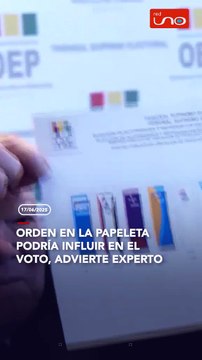 ORDEN EN LA PAPELETA PODRÍA INFLUIR EN EL VOTO, ADVIERTE EXPERTO