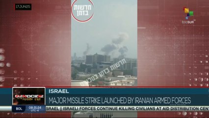 Israel, major missile strike launched by Iranian armed forces
