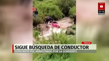 Desaparece automovilista tras ser arrastrado por la corriente en Zapotlán, Hidalgo