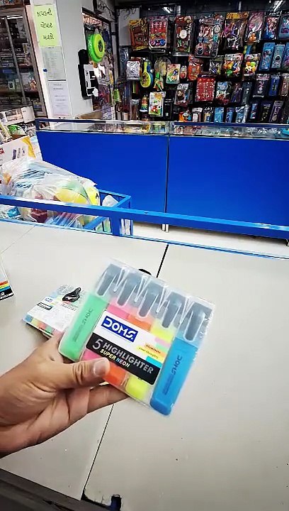 Unboxing DOMS Highlighter Set ✨ 5 Assorted Colours | Smooth & Bright Ink Review for Students