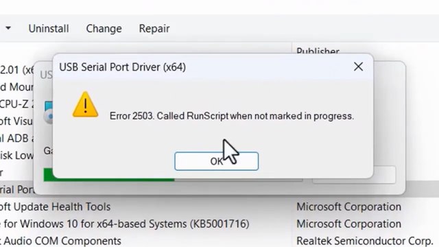 Solved - Error 2503 Called RunScript When Not Marked in Progress” During Program Install or Uninstall | Windows 11 / 10 / 8 / 7