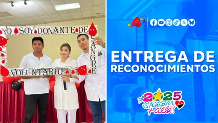 Matagalpa entrega reconocimientos a donantes voluntarios de sangre