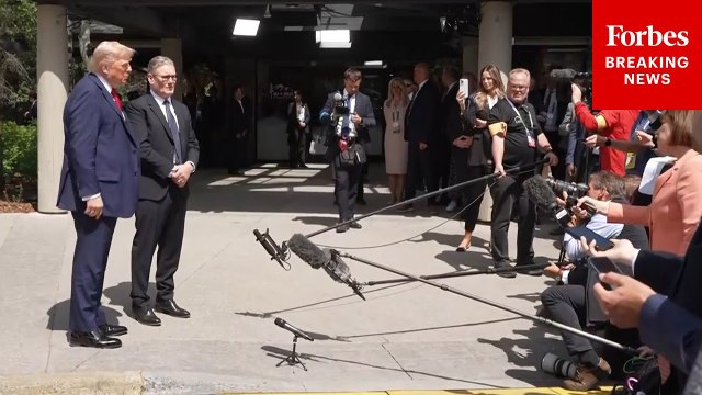 Trump Takes Several Questions From Reporters Alongside UK PM Keir Starmer | G7
