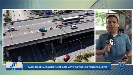 Casal morre após despencar de moto do viaduto Tancredo de Neves