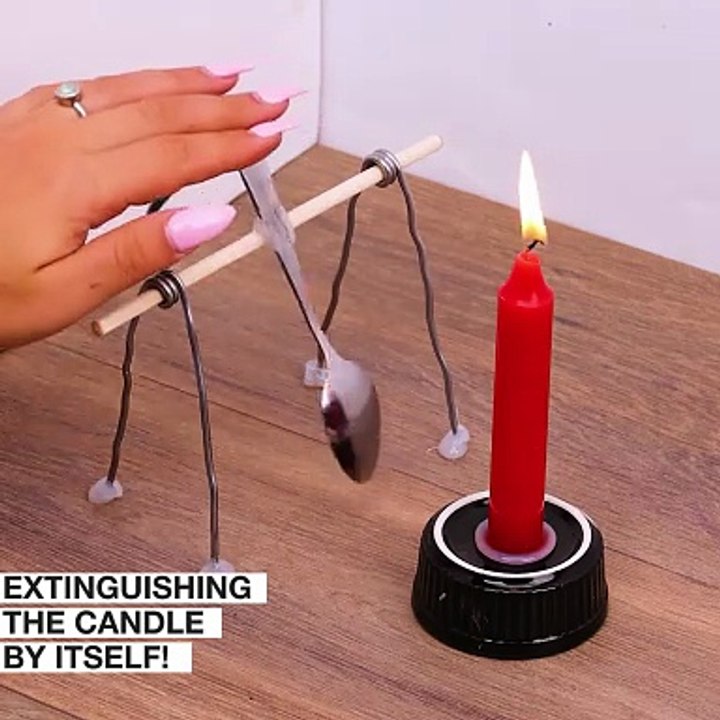 Automatic candle extinguisher with a spoon! 🕯️