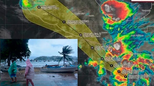 Tormenta tropical Erick podría convertirse en huracán categoría 2 y tocar tierra en Oaxaca y Guerrero