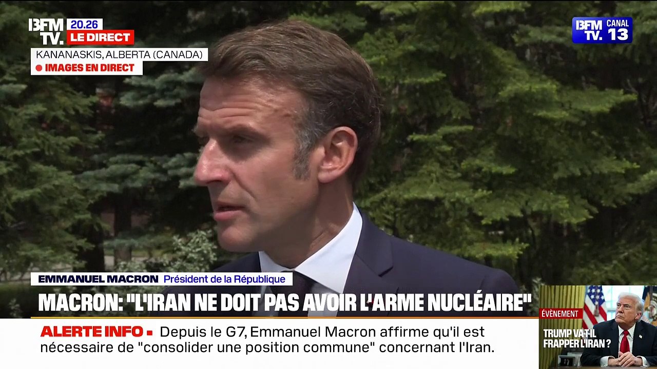 Iran-Israël: "Je ne suis pas responsable des changements d'avis de l'administration américaine", affirme Emmanuel Macron en réaction aux propos du président américain