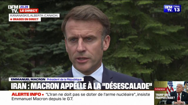 Iran: Je pense que la plus grande des erreurs, c'est de chercher un changement de régime en Iran par la voie militaire , affirme Emmanuel Macron