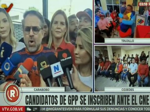 Gdor. Rafael Lacava acompañó a los candidatos del GPP a formalizar su inscripción ante el CNE