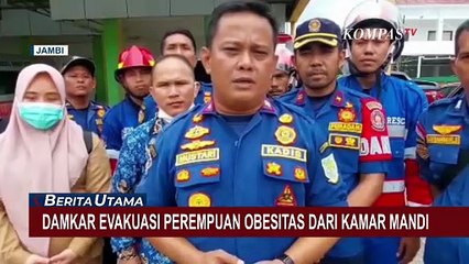 Petugas Damkar Evakuasi Perempuan 130 Kg yang Terjatuh di Kamar Mandi Jambi