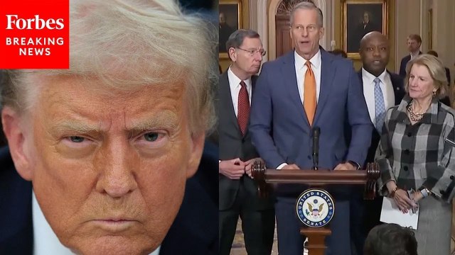 John Thune, Senate Republican Leaders Hold Press Briefing After Trump Warns Iran