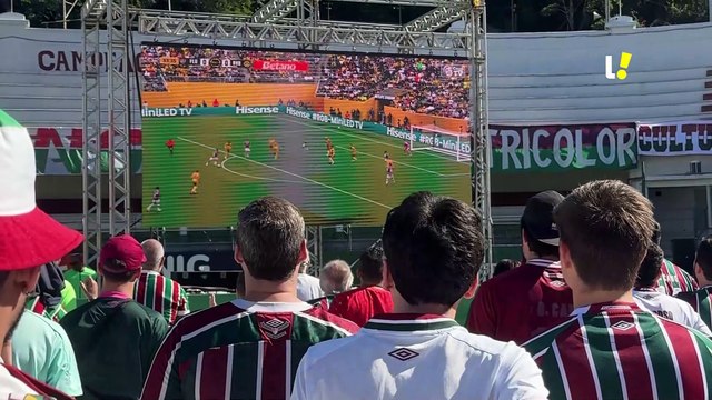 Torcida do Fluminense faz a festa em Laranjeiras para jogo contra o Dortmund