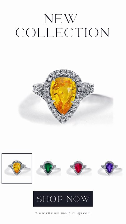 12 custom made sapphire and diamond vintage halo engagement rings