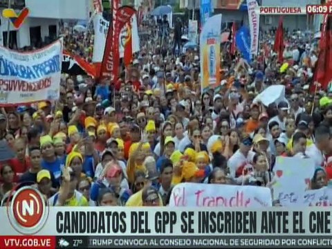 Candidatos del GPP junto al pueblo de Portuguesa formalizan su inscripción ante el CNE