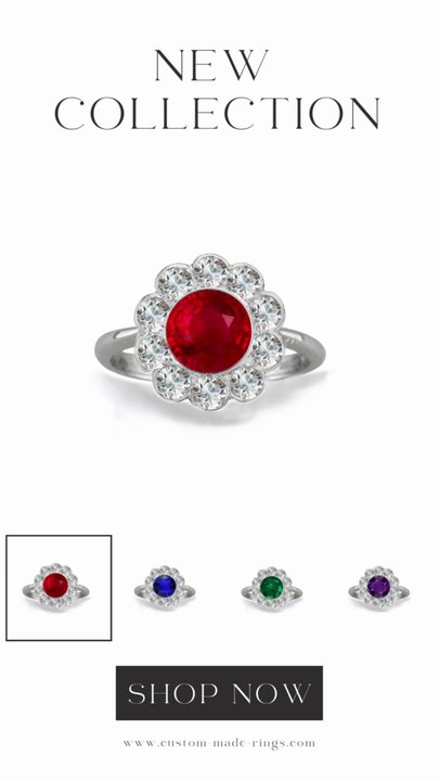 1204 custom made vintage inspired sapphire and diamond floral halo engagement rings