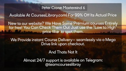 (courseslibrary.com)Peter Crone Mastermind 6