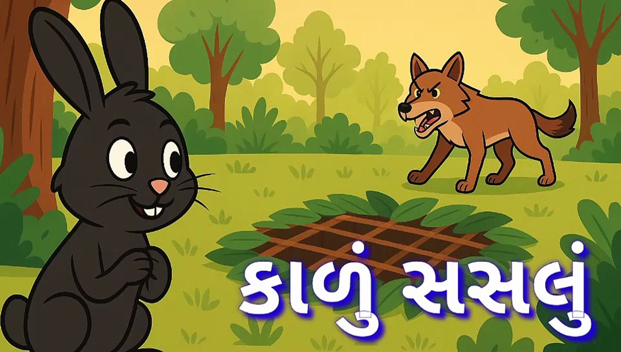 કાળું સસલું | Kalum Sasalum | Navi Varta | The Black Rabbit Story | Gujarati Cartoon | Gujarati Moral Story | Gujarati Varta  | kahani | AnimalStory | newvideo