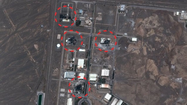 Satellite images show damage to Iranian nuclear facility