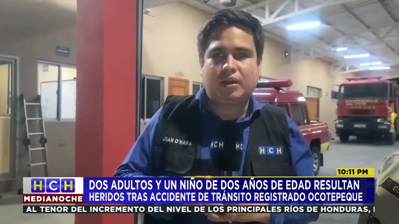 Dos adultos y un niño de dos años resultaron gravemente heridos tras sufrir un accidente de tránsito en Ocotepeque