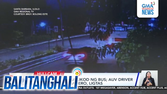 AUV, sumalpok sa likod ng bus; AUV driver at kaniyang pasahero, ligtas | Balitanghali