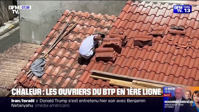 Face à la chaleur, les ouvriers du secteur du bâtiment en première ligne