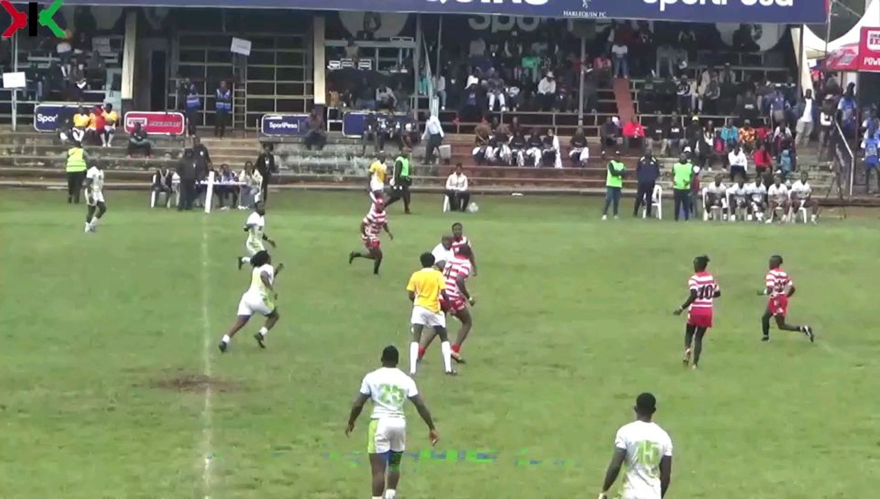 Emmanuel Opondo setting up an easy try for Elphas Adunga during the 2024 Christie7s. A Titan with the ability to set up tries. Don't miss the #TitansOf7s highlight reel on Youtube at XIX Sports.