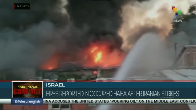 FTS 02:30 18-06: Israel: Fires reported in occupied Haifa after Iranian strikes