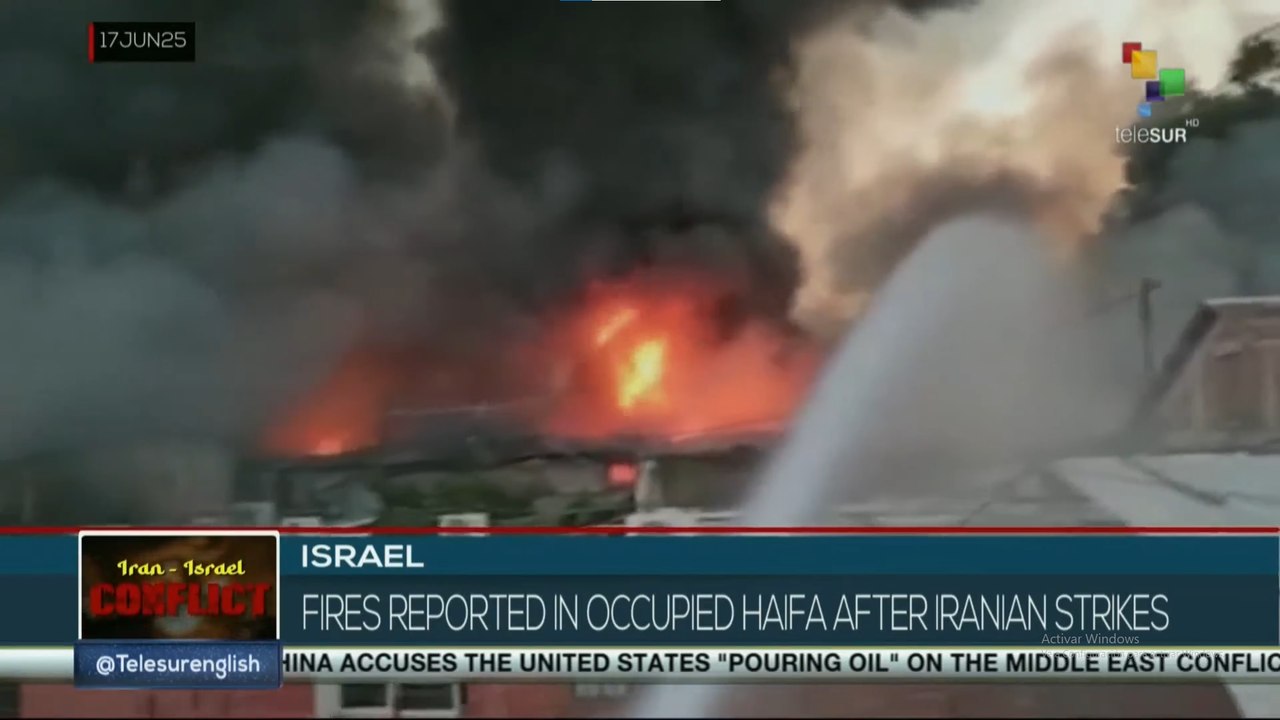 FTS 02:30 18-06: Israel: Fires reported in occupied Haifa after Iranian strikes