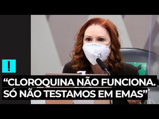 “Cloroquina não funciona. Só não testamos em emas”, diz Natalia Pasternak à CPI
