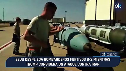 EEUU despliega bombarderos furtivos B-2 mientras Trump considera un ataque contra Irán