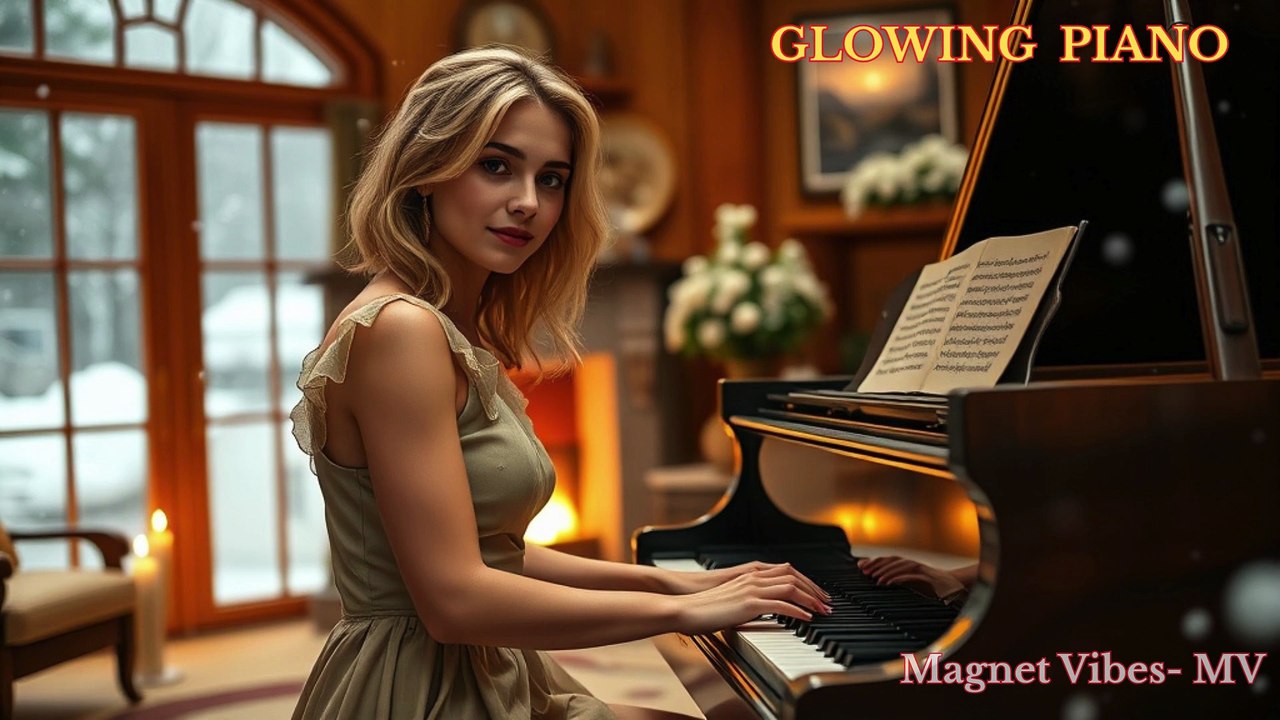 Glowing Twilight│ Lovely Pianist│Gorgeous Female Pianist│Hot Girl Playing Piano│ Piano Pleasure│ Lovely Piano│Piano for Love