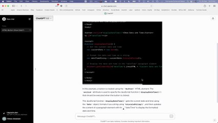 How to CODE a Button in HTML Using ChatGPT On a Mac / Desktop Computer - Basic Tutorial | New