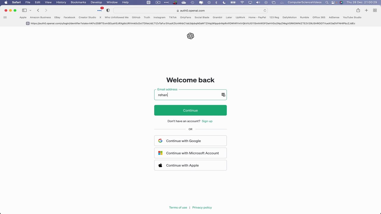 How to SIGN IN to Your Account w/ ChatGPT On a Mac / Desktop Computer - Basic Tutorial | New