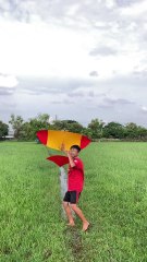 Thả diều sáo 1m mini cõng 2 quả sáo tự tay làm handmade