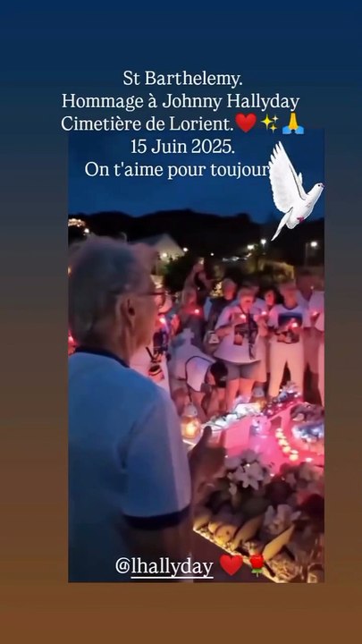 Les images de l'hommage à Johnny le jour de son anniversaire, le 15 juin, au cimetière de Lorient où il a été inhumé à Saint-Barthélemy